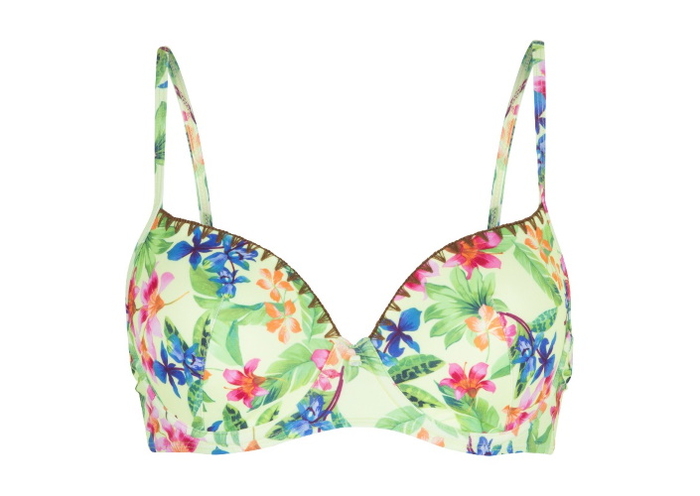 LingaDore Beach Wild Flower lime voorgevormde bikinitop
