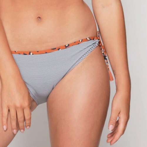 LingaDore Beach Striped Cheetah bruin/print bikini broekje