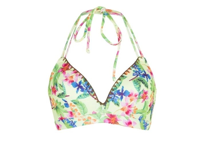 LingaDore Beach Wild Flower lime voorgevormde bikinitop