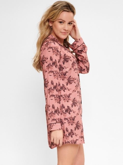 LingaDore Night Flower Fudge antique rose nachthemd