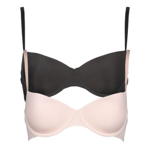 My Basic by After Eden Glossy zwart/roze voorgevormde bh