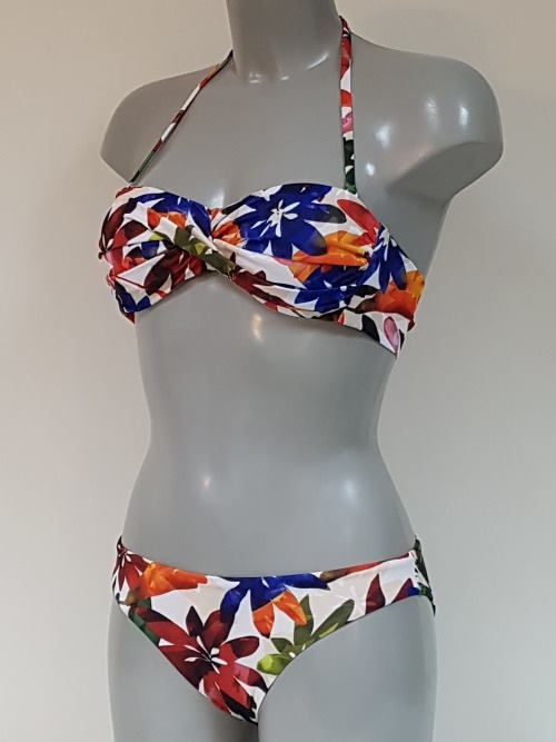 Bomain Mauritius blauw/print bikini set