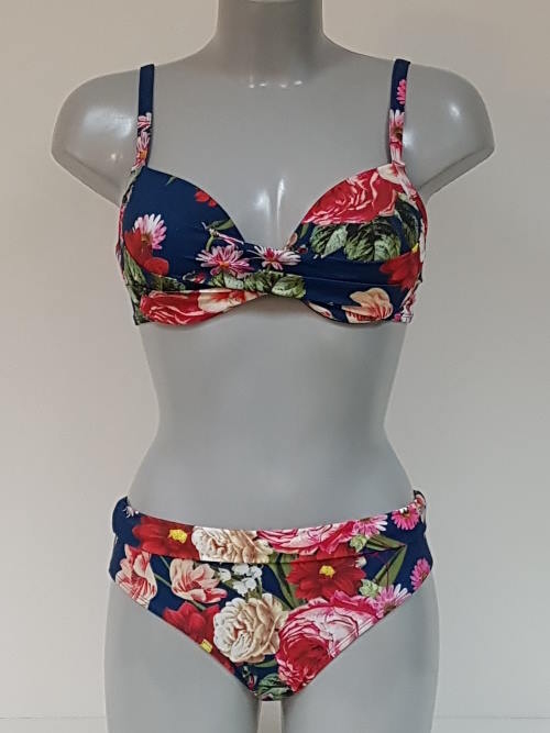 Bomain Mauritius blauw/print bikini set