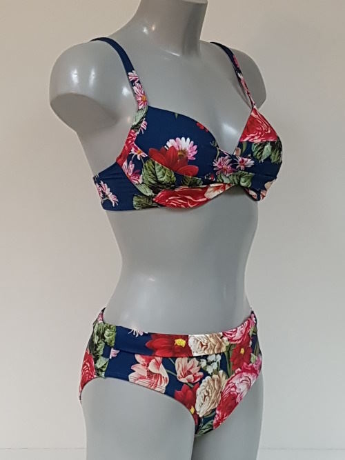 Bomain Mauritius blauw/print bikini set