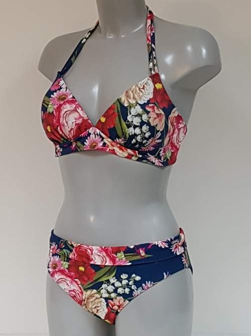 Bomain Jamaica blauw/print bikini set