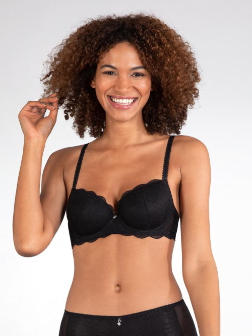 Naturana Light Lace zwart voorgevormde bh