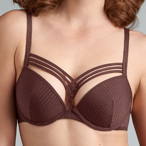 Marlies Dekkers Dame de Paris bruin/print push up bh
