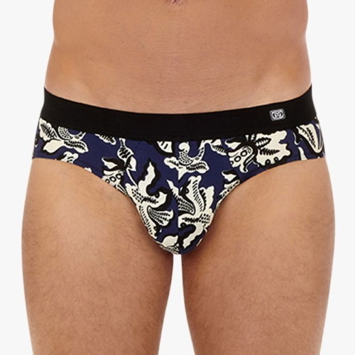 HOM Catalan marine blauw/print slip