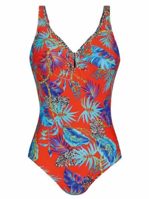 Anita Badmode Camilla oranje/print badpak