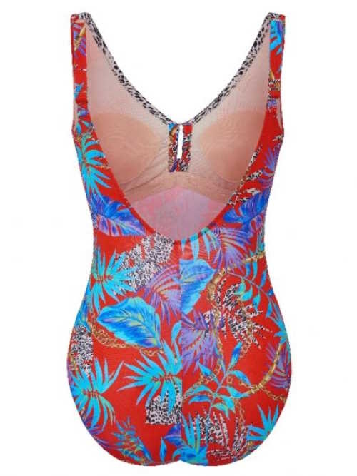 Anita Badmode Camilla oranje/print badpak