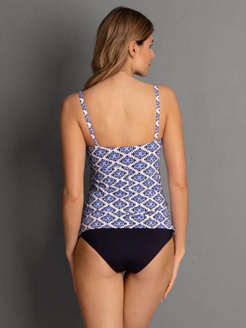 Anita Badmode Lelepa blauw/print zwangerschap tankini