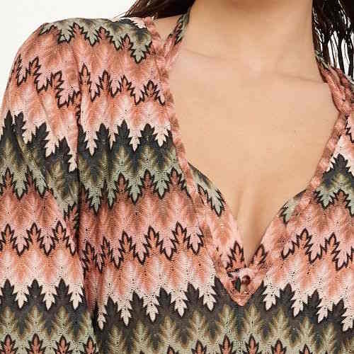 LingaDore Beach Neva groen/roze tuniek