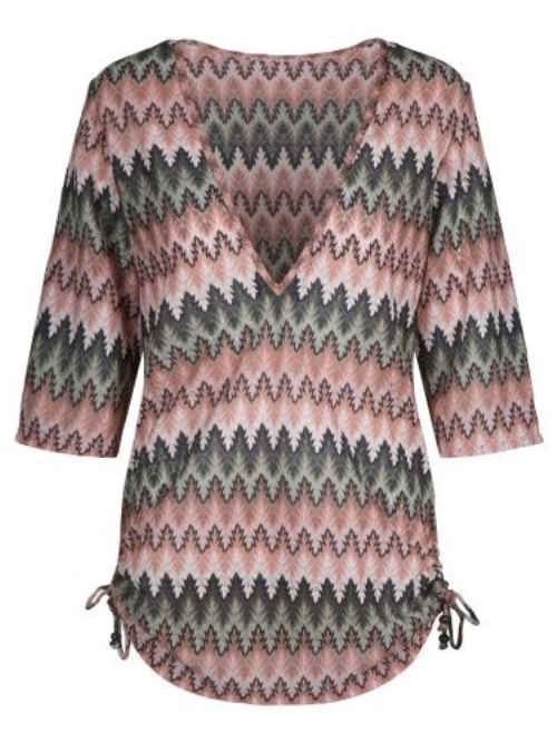 LingaDore Beach Neva groen/roze tuniek