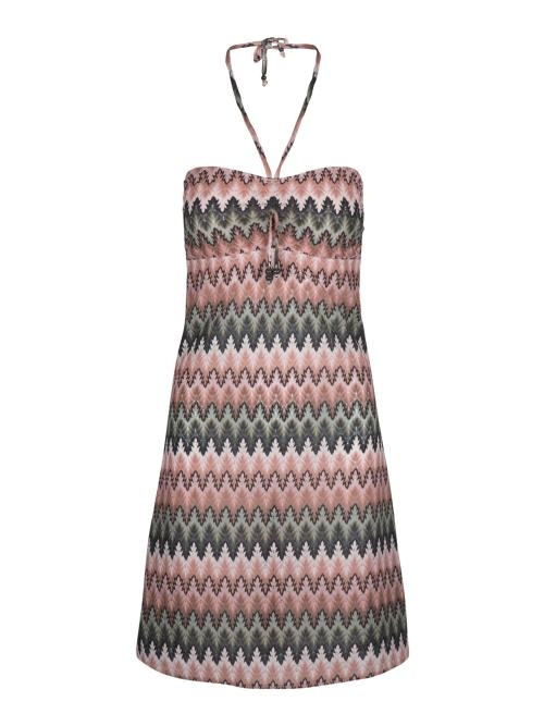 LingaDore Beach Neva groen/roze strandjurk