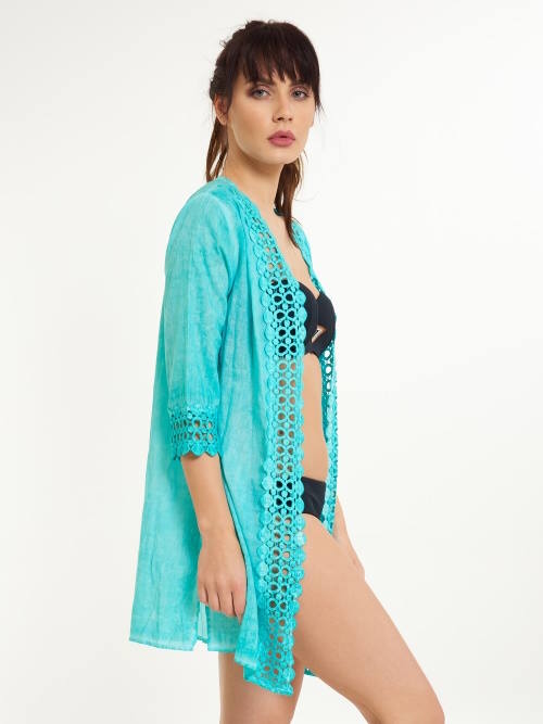 LingaDore Beach Cover Up turquoise kimono