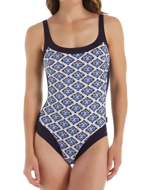Rosa Faia Badmode Fanny blauw/print badpak