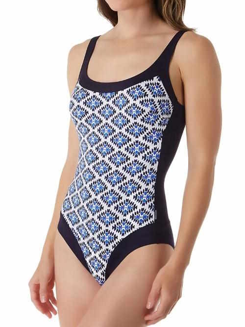 Rosa Faia Badmode Fanny blauw/print badpak