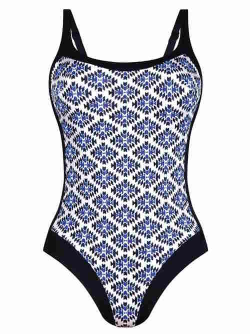 Rosa Faia Badmode Fanny blauw/print badpak