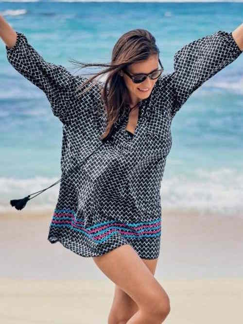 Rosa Faia Badmode Papanui zwart/wit tuniek