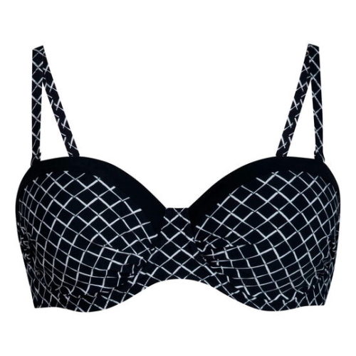 Rosa Faia Badmode Cassie zwart/wit voorgevormde bikinitop