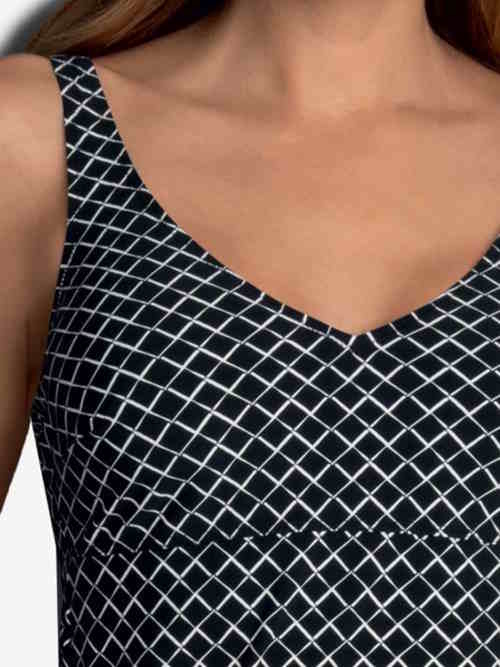 Rosa Faia Badmode Malaika zwart/wit tankini top