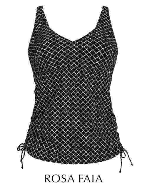 Rosa Faia Badmode Malaika zwart/wit tankini top