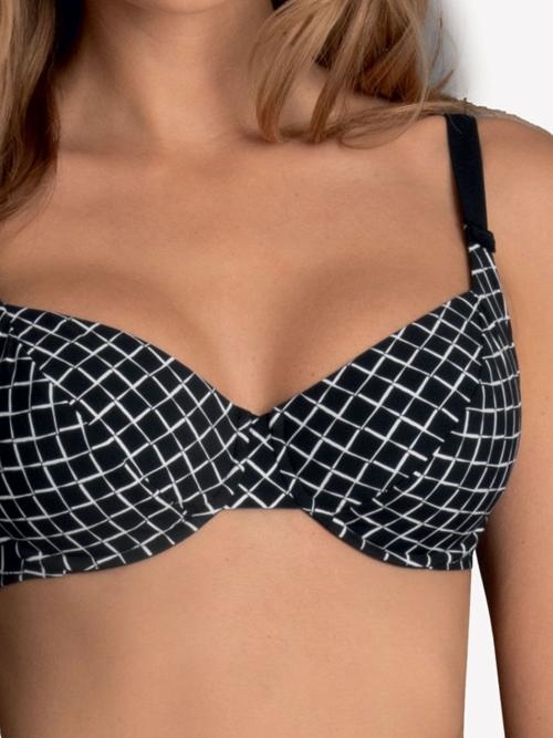 Rosa Faia Badmode Rubina zwart/wit soft-cup bikinitop