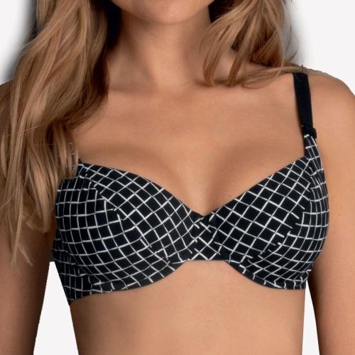 Rosa Faia Badmode Rubina zwart/wit soft-cup bikinitop