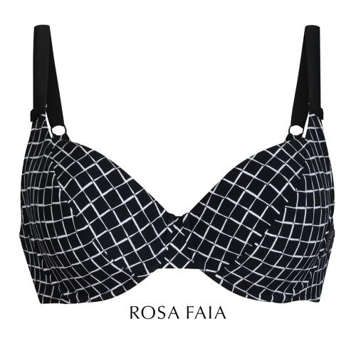 Rosa Faia Badmode Rubina zwart/wit soft-cup bikinitop