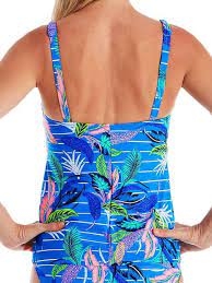 Rosa Faia Badmode Noemi blauw/print tankini top