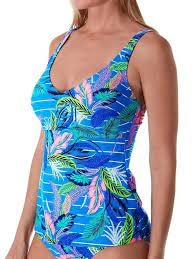 Rosa Faia Badmode Noemi blauw/print tankini top