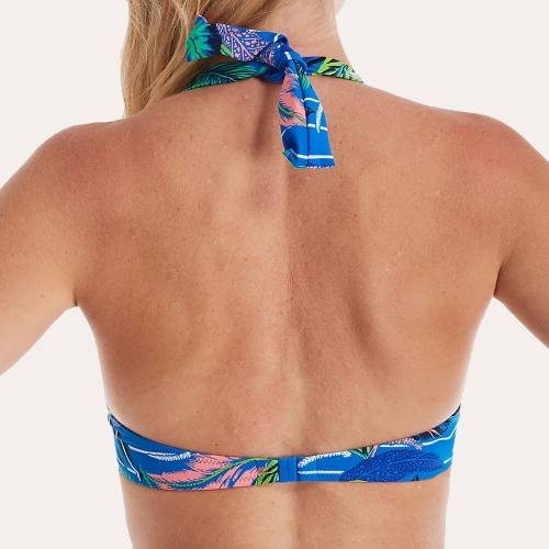 Rosa Faia Badmode Amira blauw/print soft-cup bikinitop