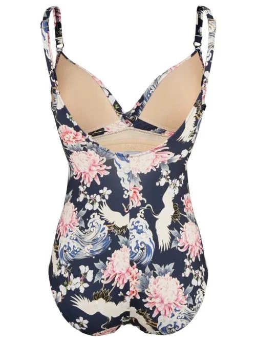 Rosa Faia Badmode Ebony marine blauw/print badpak