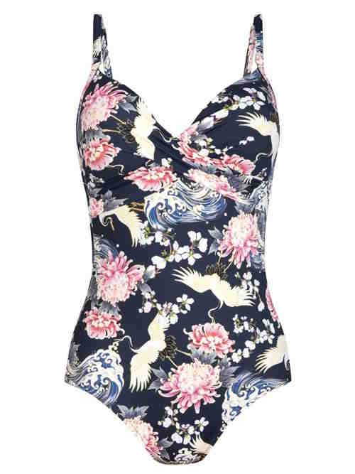 Rosa Faia Badmode Ebony marine blauw/print badpak