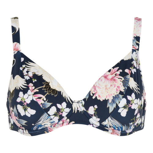 Rosa Faia Badmode Celine marine blauw/print soft-cup bikinitop