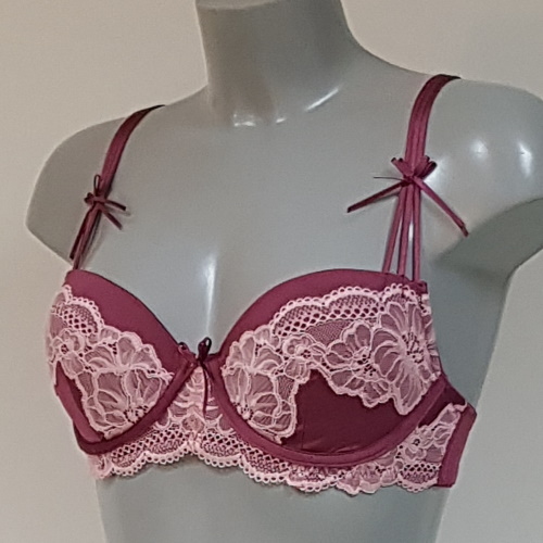 Sapph Rose Bertin roze voorgevormde bh