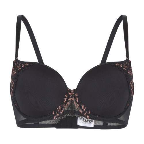 LingaDore In love with embroidery zwart/koper voorgevormde bh