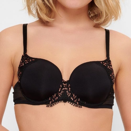 LingaDore In love with embroidery zwart/koper voorgevormde bh