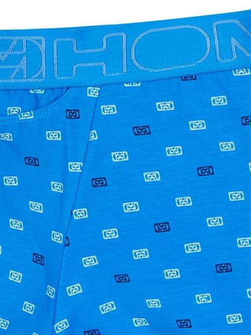 HOM Vauban blauw/print boxershort