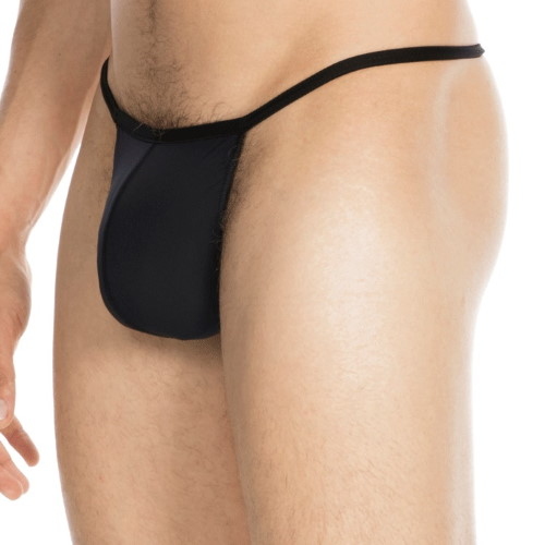 HOM Plume zwart heren string