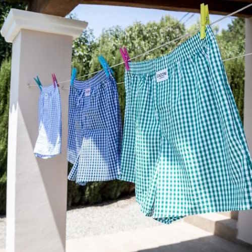 Zaccini Woven marine blauw/wit wijde boxershort