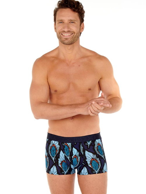 HOM Sormiou marine blauw/print boxershort