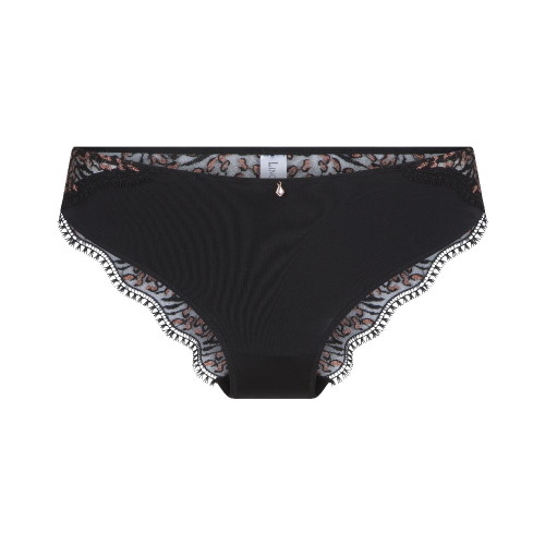 LingaDore In love with embroidery zwart/koper slip