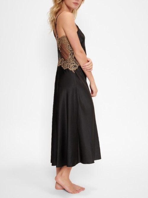 LingaDore Night Black Incence zwart/goud slipdress