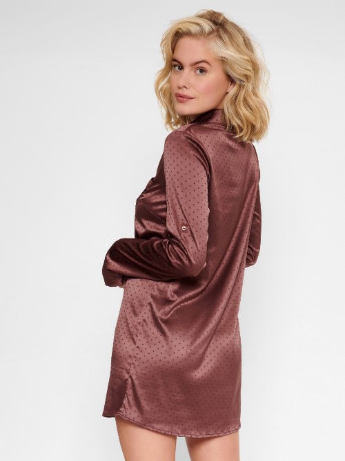 LingaDore Night Brown Dots bruin nachthemd