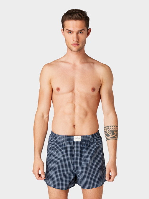 Tom Tailor Texas marine blauw/print wijde boxershort
