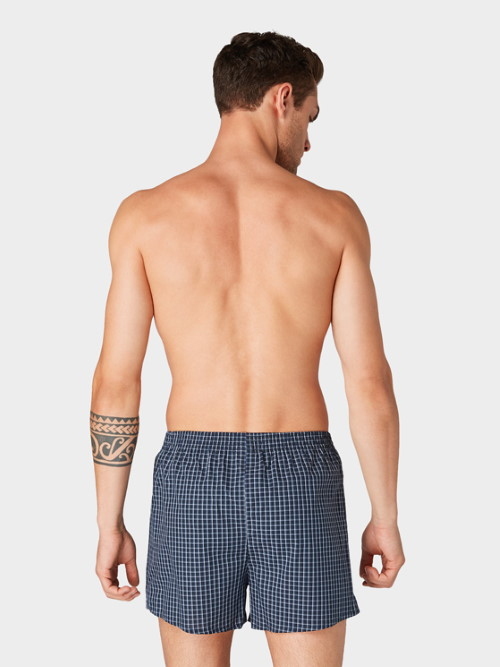 Tom Tailor Texas marine blauw/print wijde boxershort
