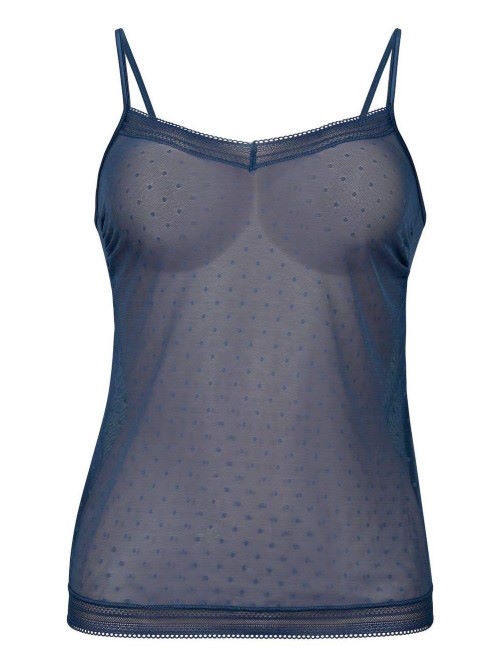 Rosa Faia Emily blauw spaghetti top