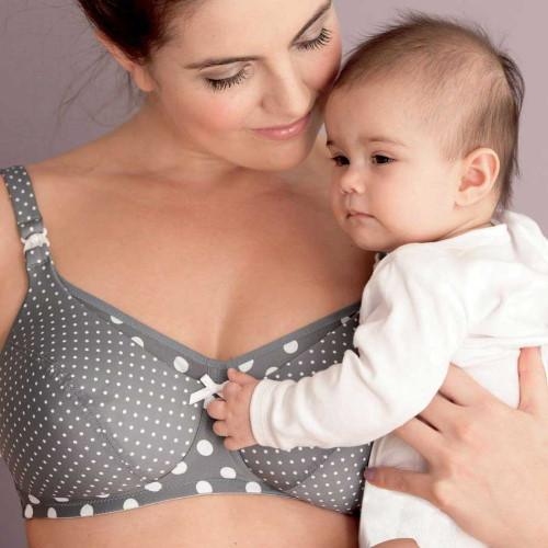 Anita Maternity Polka Dot grijs/wit voedings bh