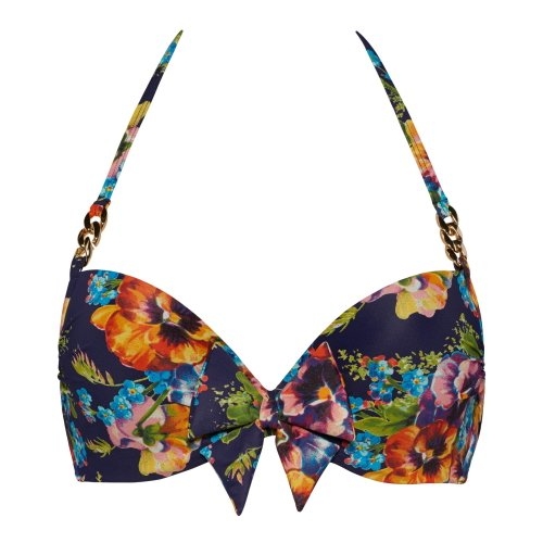 Marlies Dekkers Badmode Jardin des Fleurs marine blauw/print push up bikinitop